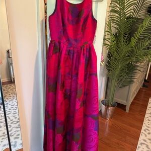 Adrianna Papell Fuchsia and Violet Floral women’s Dress
